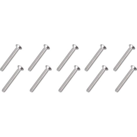 30 Pièces Vis À Tête Plate Torx M2.5X20Mm Couleur Argentée (1/5)