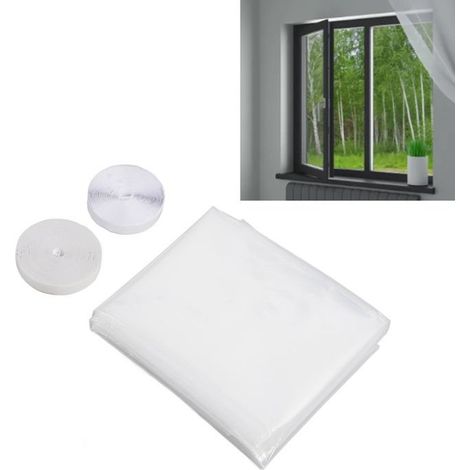 AUCUNE Film isolant pour fenêtre Film isolant pour couverture de fenêtre, crochet et boucle découpables, épais, parfum anti-age (1/5)