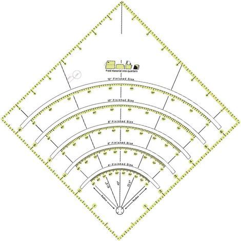 Règle Carrée,Règle de patchwork règle de Couture Patch Règle de Patchwork à la Main Bricolage avec Quadrillage Double Couleur Regle pour Patchwork, Regle Transparente Universelle, Quilting Accesoire-F (1/2)