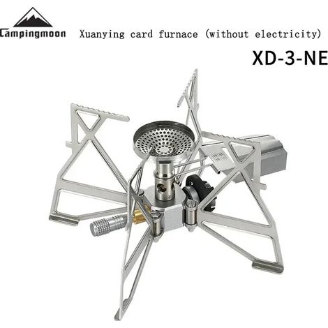 Réchaud papillon XD-3-NE pour le camping et la randonnée en plein air, coupe-vent, à gaz, portable et pliable, avec accessoires de cuisine efficaces et outils. Réchauds de cuisine portables. (1/5)