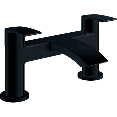 Orbit Reno Bath Filler Tap Pillar Mounted - Matt Black (1/2)