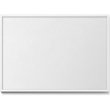 Tableau Magnétique en Métal Tableau pour Magnet - Motif Couleur blanc - Minimaliste - Cadre Blanc - 100x70 cm - Plaque Magnétique