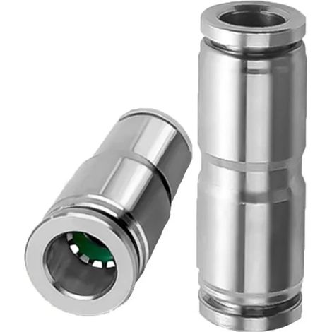 Raccord rapide pneumatique PU-12 en acier inoxydable 304, diamètres 8-16 mm, réducteur droit