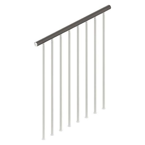 Garde-corps acier - Main courante bois Wengé  - Longueur 1.00m - RE-I-RV-BOIS-BW