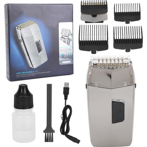 Chargeur USB Rasoir électrique homme multifonction tondeuse cheveux barbe coupe poils visage nez oreilles rechargeable (1/5)