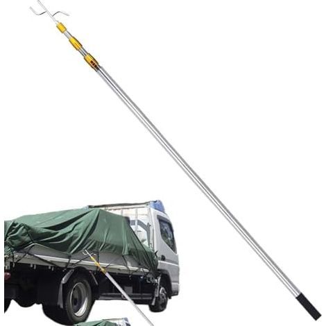 Grabber Pince de transport télescopique multi-usage avec crochet préhension et poignée en caoutchouc antidérapante acier inoxydable résistant à la rouille jaune - (1/5)