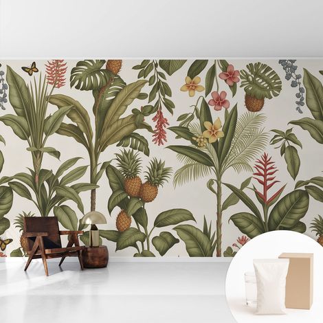 Tapete Vliestapete mit Kleber Wandtapete modern - Tapete mit Motiv - Tapete Schlafzimmer Exotische Natur 416x254 cm (1/5)