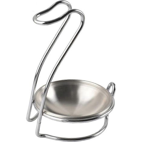 Elegante Löffelablage aus Edelstahl in Schwanenform für Sitzgelegenheiten, Ständer und Aufbewahrungsgestell