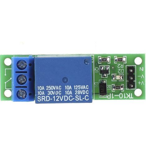 10-teiliges 1-Kanal-DC-12V-Relaismodul, High-Level-Triggerung, Arduino-kompatibel (1/5)