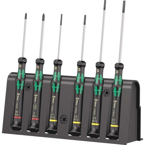 Wera, 2035/6 A Assortimento di giraviti per l'elettronica + rack, 6 pezzi (1/5)