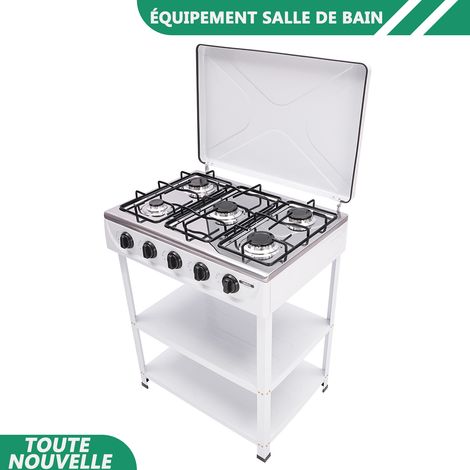 WAOBDLA Poêle à gaz naturel à 5 brûleurs NG/LPG Poêle à gaz naturel portable pour la cuisson extérieure (1/5)
