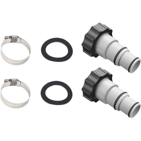 Adaptateur de tuyau de piscine A, XU, Adaptateur de tuyau de piscine, 38 mm et 32 mm de diamètre, Adaptateur A pour piscine, Adaptateur de tuyau pour pompes Raccord de tuyau avec (2 pièces) - KZQ (1/4)