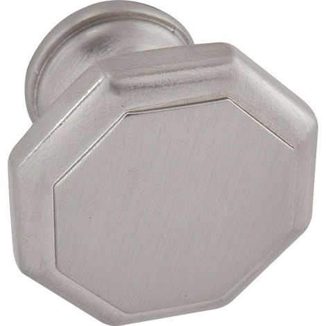 Bouton de Meuble ø 33 mm - Bouton pour Armoire - Profondeur 26 mm - Poignée pour Meubles - Zinc moulé sous Pression nickelé Mat (1/2)