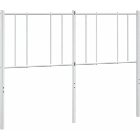 Cabecero accesorio para dormir mueble de dormitorio 160 cm metal blanco TDL0202472