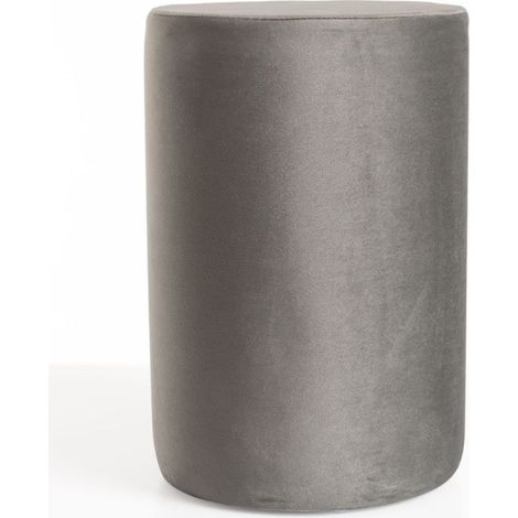 Taburetes Pequeños - Puff Elik Terciopelo - Gris