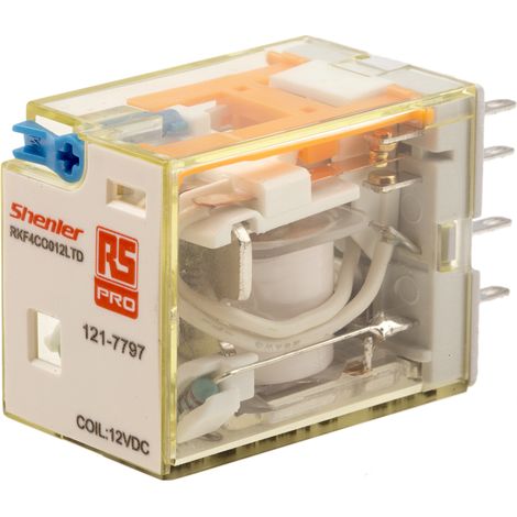 RS PRO Relais sans accrochage 4 RT, bobine 12V c.c. Enfichable 180W ( Prix pour 1 ) (1/2)
