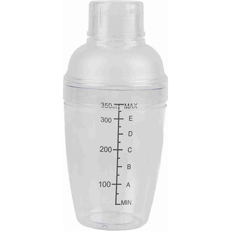 UlisemMélangeur à cocktail en résine PC transparente anti-fuite avec outil de barre d'échelle (300 ml) (1/4)