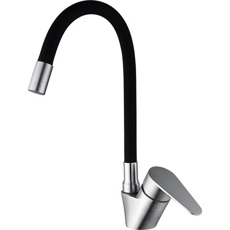 Grifo de cocina WEZER POD4X-04B con caño flexible (1/2)