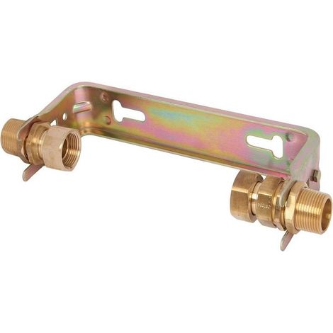 JS Wasserzähler-Bügel 1 1/4 x 1 1/4 Zoll, für Hauswasserzähler mit Baulänge 190 mm, nicht verstellbar, verzinkt