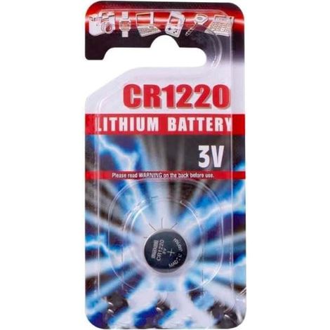 Pile Bouton au Lithium 3V CR1220 couleur