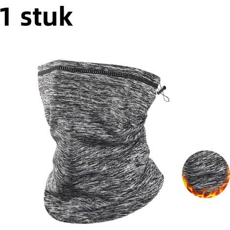 1 pièce masque de vélo réglable étanche au vent chaleur hivernale cache oreilles sport cache cou élastique 45 sur 27 cm couleur gris chiné (1/5)