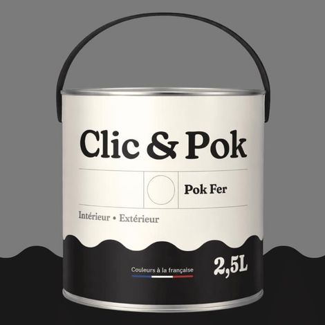 Peinture Fer Antirouille – Métal Extérieur Intérieur, Satinée, Protection Rouille - 2,5L - RAL 7037 - Gris poussière