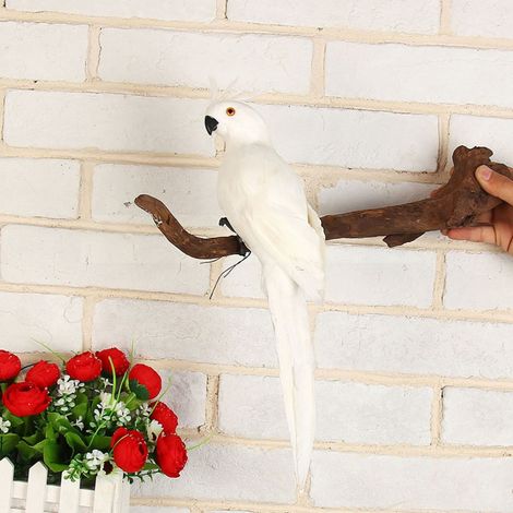 Oiseaux En Plastique - Figurines De Perroquet Artificiels Pour Décoration Intérieure Et Extérieure - Ornement Pour Étagère Table Jardin - 1 Pièce (1/5)