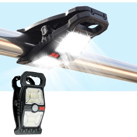 Lampes solaires d'extérieur à clipser avec détecteur de mouvement, étanchéité IPX4, 1200 mAh, rechargeable, 3 modes, lumière de sécurité pour jardin (1/5)