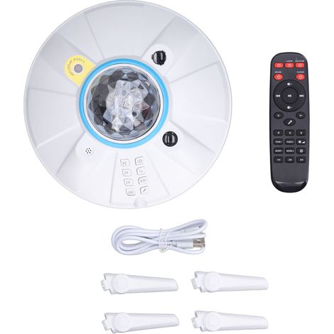 ABS PC 5V UFO-förmiger Lichtprojektor mit Sternenlicht und eingebautem Lautsprecher für Zuhause, Partys und Schlafzimmer. (1/5)