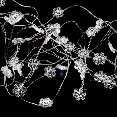 Lichterkette Schneeflocken, 20 LED