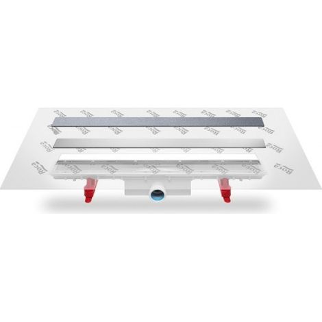 Kit de drainage avec support et toile géotextile pré-assemblée IN-DRAIN X3 - ROCA Dimensions : 850x50 mm (1/2)