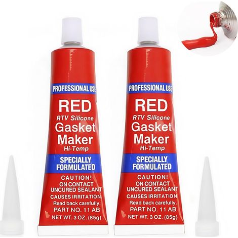 Joint Carter Huile Moteur,Pate a Joint Moteur,Mastic d'étanchéité pour Moteur 2PC Pate a Joint Moteur Haute Temperature,Plage de Résistance à la Chaleur de -60℃-320℃ -85g (Rouge) (1/5)
