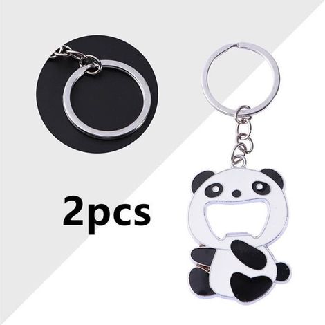 Ouvre-bouteille - Panda - Porte-clés Décapsuleur - Métal - 2 pièces - 4x6x3.2cm (1/4)