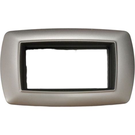 PLACCA MYLIFE 4 MODULI ALLUMINIO CHIARO