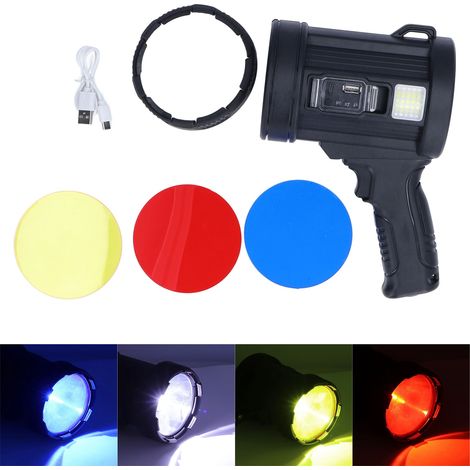 Lampe torche LED économique, écologique, avec indicateur de batterie intelligent, projecteur lumineux à économie d'énergie (1/5)