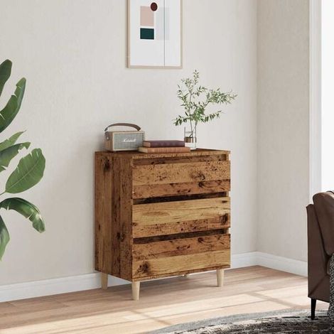 Buffet de Cuisine en Bois Style Vintage, Meuble Rangement 60x35x70 cm, Desserte Multifonction pour Salon et Salle à Manger (1/5)