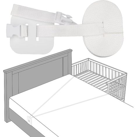 Universal Fixing Strap 8 m – Adjustable Cosleeping Cot Strap, Side Bed Guard, Strap for Cot Compatible Boxspring and Upholstered Bed Base (1/5)
