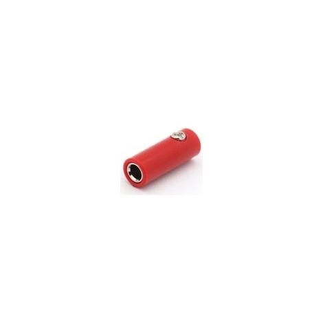 Velleman – Fiche banane femelle à visser CM28R – Rouge – Tension 60V – Courant 32A – Fixation par écrous – Pour fils jusqu'à 2.5mm² - RI1215 (1/2)