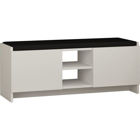 Schuhschrank aus Holz "Zulla" - 110 x 37 x 43 cm - Weiß