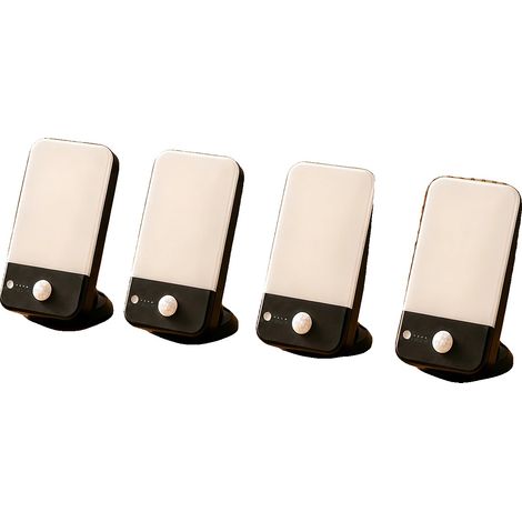 Aplique de pared, giratorio 360°, carga USB inalámbrica, 4 unidades. (1/2)