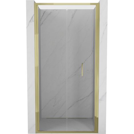 Mexen Exo faltbare Duschtür 120 cm, transparent, golden - 816-120-000-50-00 (1/5)