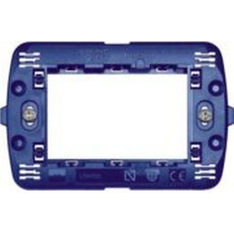 Living International Supporto per placche tonde, quadre e Living International, fissaggio con viti, 3 Moduli