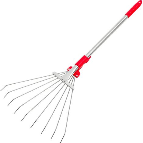 Râteau de Jardin Manuel Acier Inoxydable Outil Multi-Usage