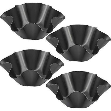Ensemble de 4 grands bols à tortillas antiadhésifs de 20 cm (8 pouces) - Moule à tortillas en acier au carbone, plat à four, saladier (1/5)