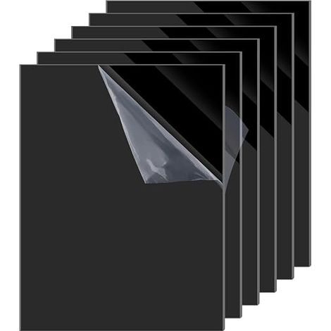 Black Acrylic Plates 20 x 30 cm Acrylglas Sheets Glass for Frames DIY Decoration Lightweight and Moisture Resistant (1/5)
