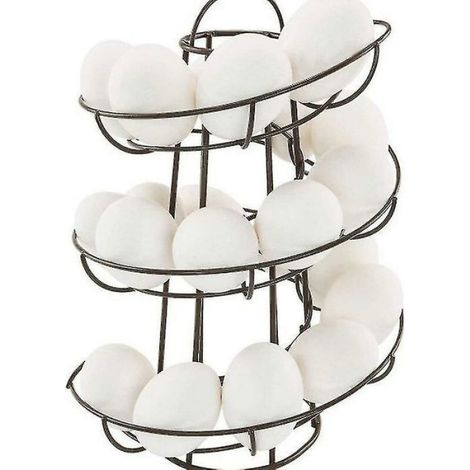 Porte-œufs métallique spiralé – Rangement œufs frais sur plan de travail – 1 pièce (1/5)