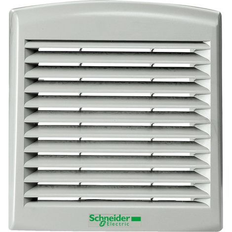 SCHNEIDER ELECTRIC NSYCAG125LPF GRILLE SORTIE PLASTIQUE TROU 125 X 125 MM, 137 X 117 MM, IP54, GRIS (1/5)
