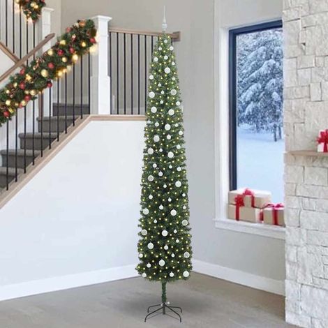Künstlicher Weihnachtsbaum mit 300 LEDs mit Ständer Grün 270 cm