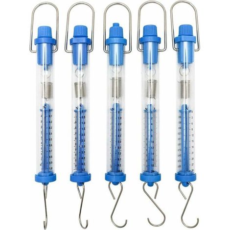 Juego de 5 básculas de resorte, báscula de resorte transparente con tubo colgante, báscula de resorte, 1N, 5N, 10N, 20N, 30N