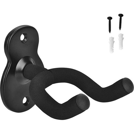 Lot de 2 crochets muraux pour guitare acoustique, électrique, ukulélé et basse (1/5)